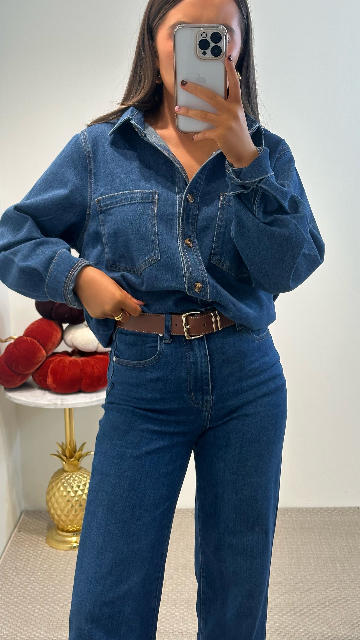 Dark Denim Oversized Shirt