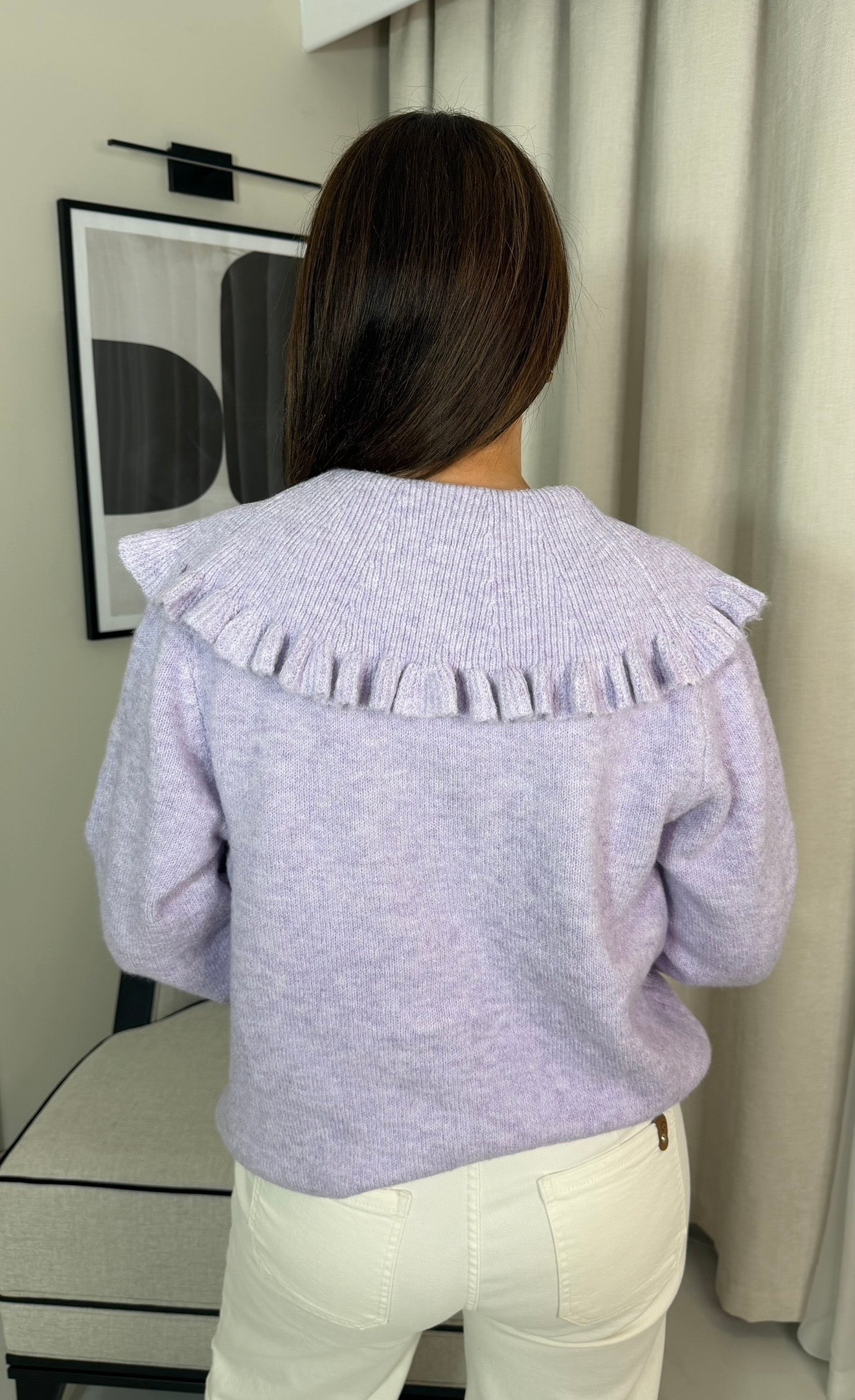 Lilac Peter Pan Collar Cardigan