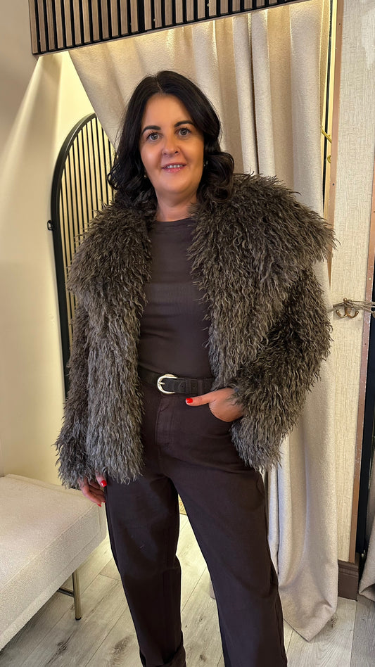 The Aspen Brown Shaggy Coat