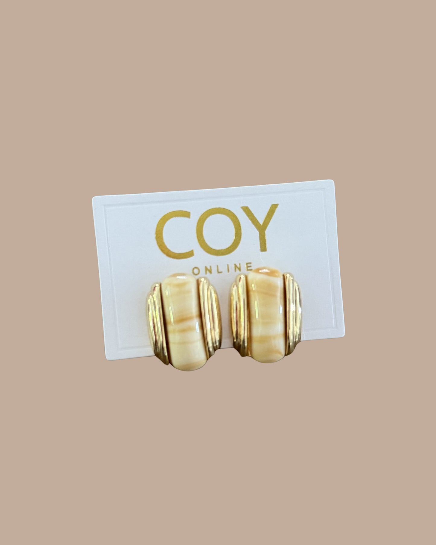 Golden Cream Studs