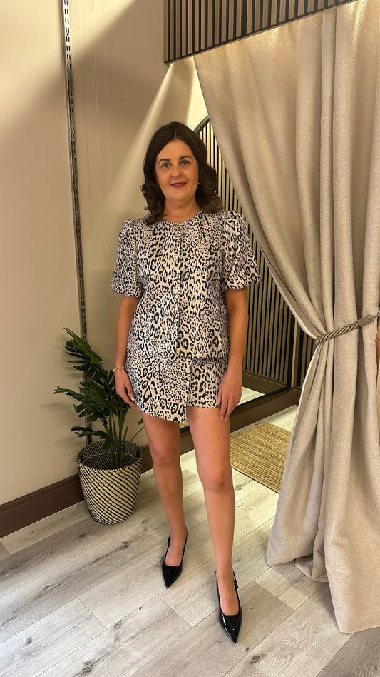 Leopard Print Skort