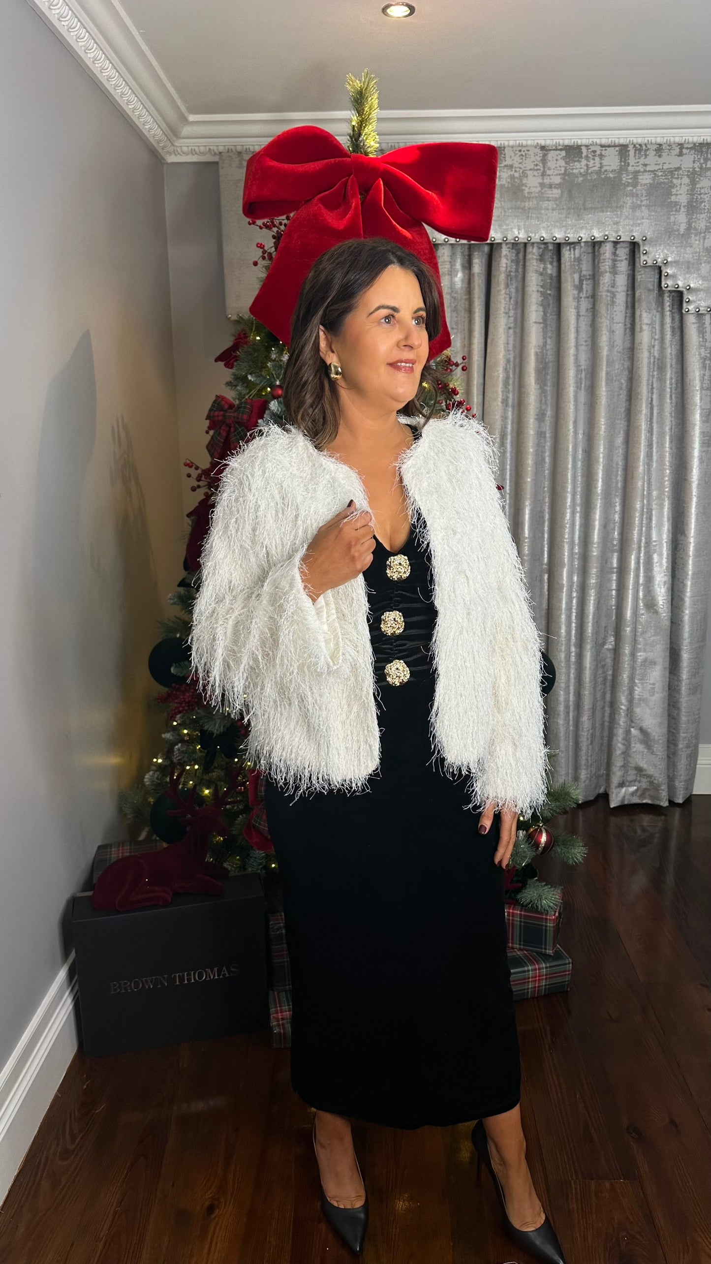 Feather Fringe Metallic Thread Jacket