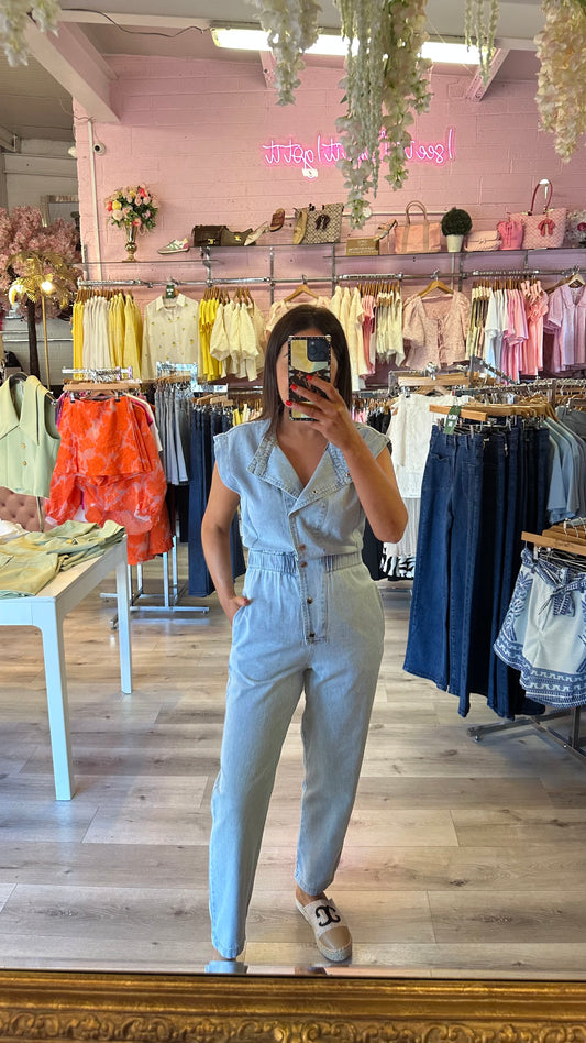 Blue Denim Jumpsuit