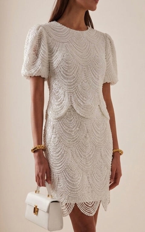 Erin Pearl Embellished Skirt