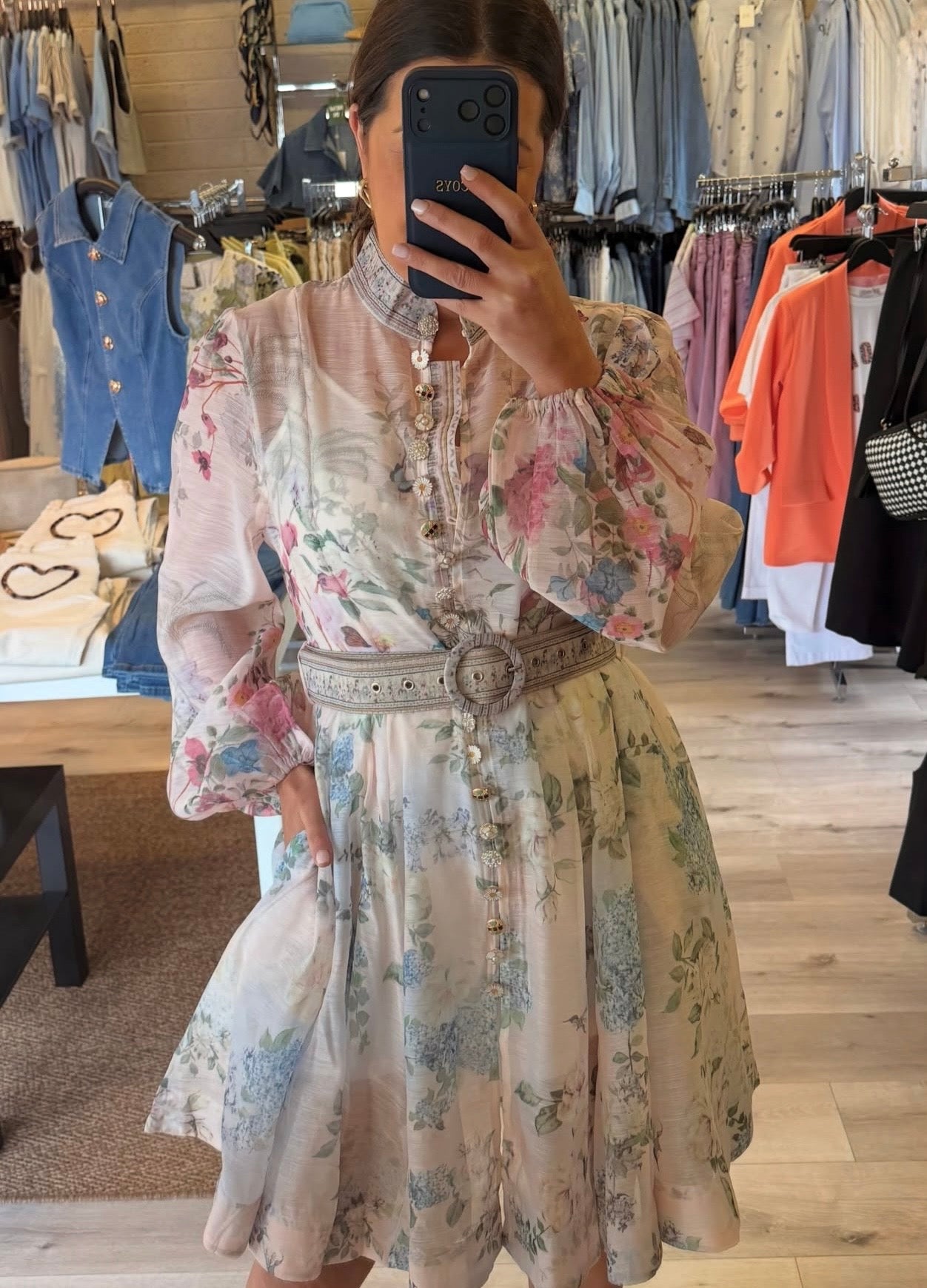 Zoe Pink Floral Mini Dress