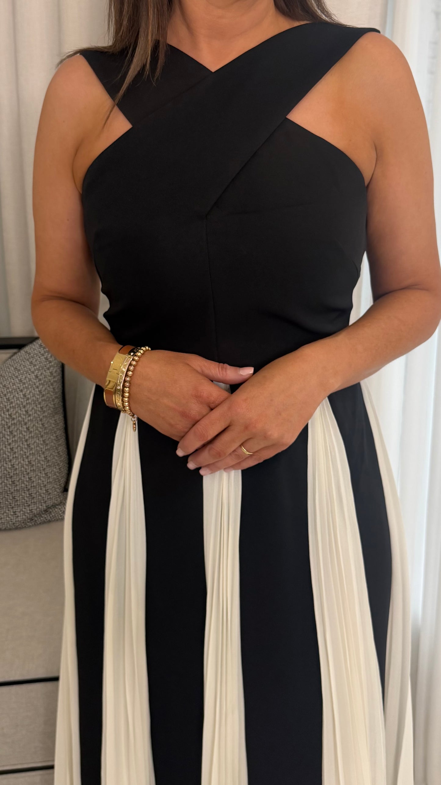 Erin Black & White Dress