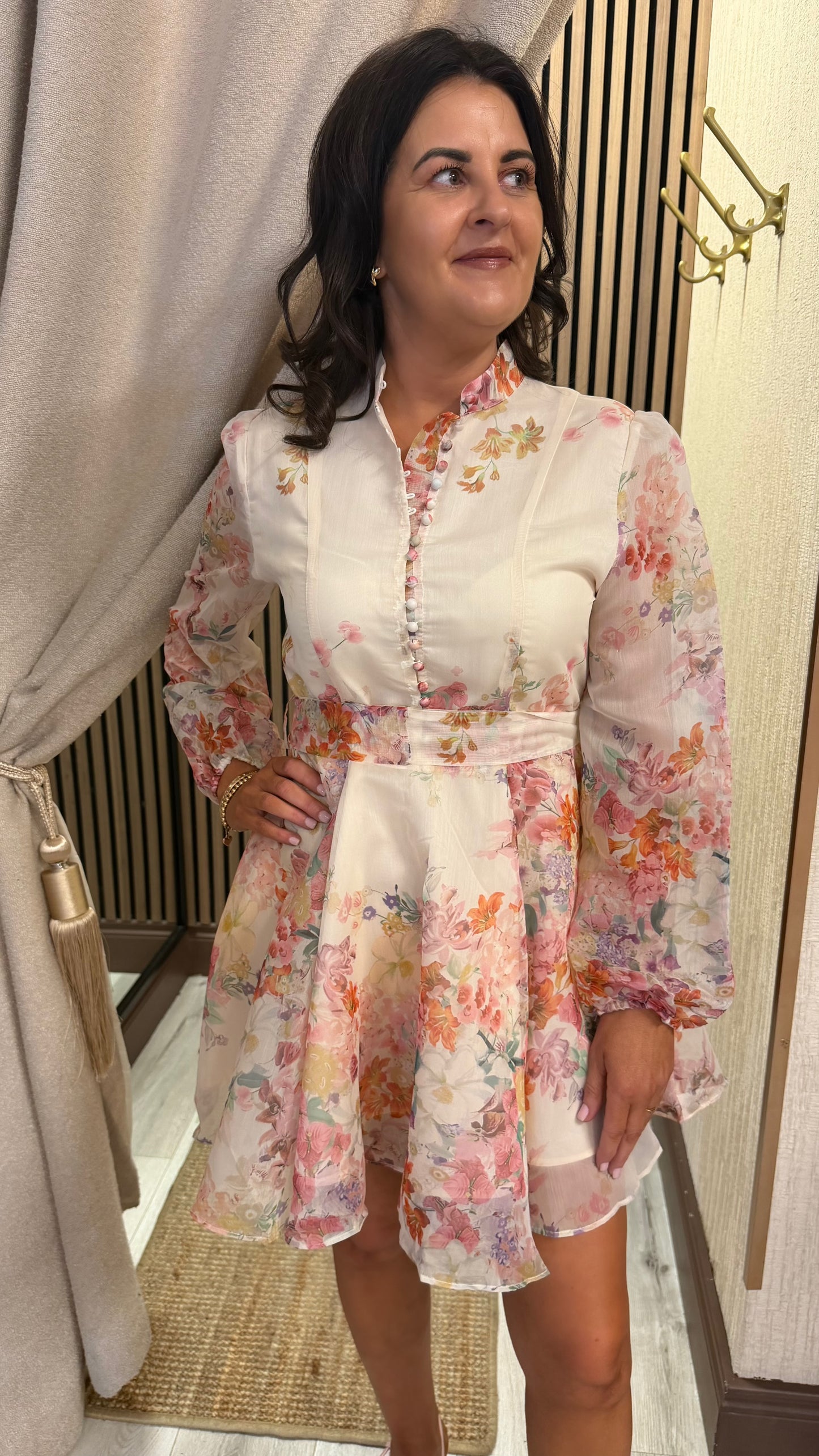 Zita Floral Belted Mini Dress