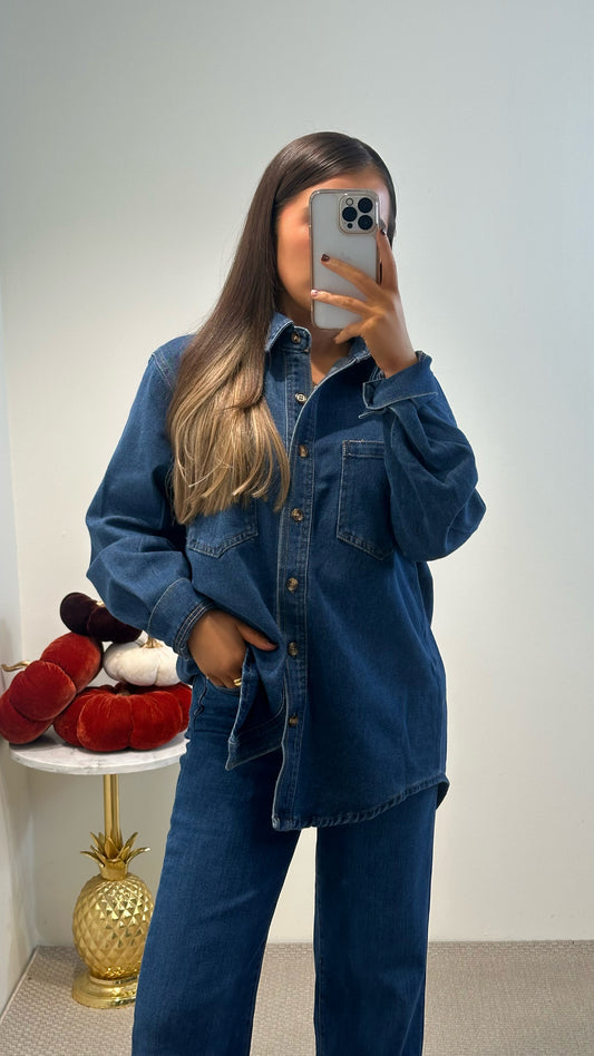 Dark Denim Oversized Shirt