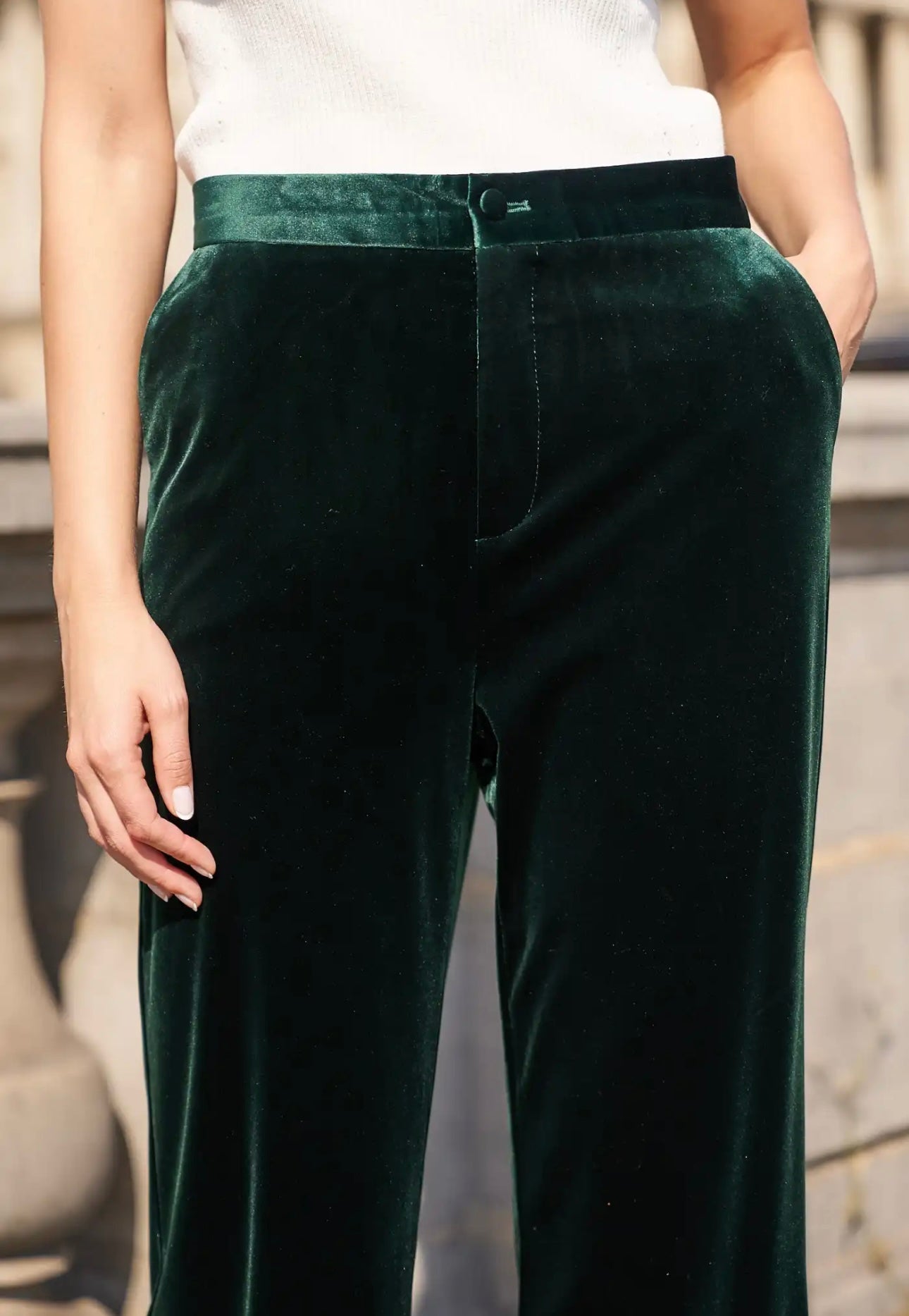 Green Velvet Trousers