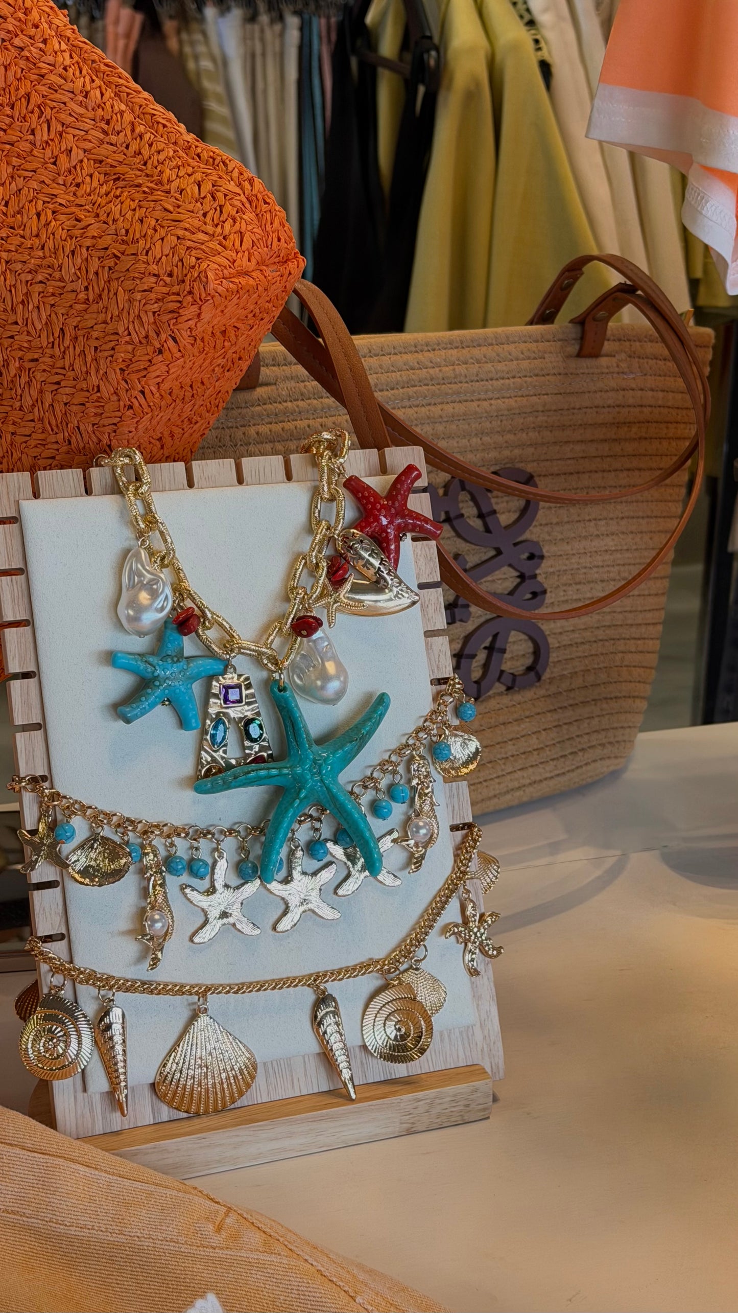 Golden Shell Statement Necklace
