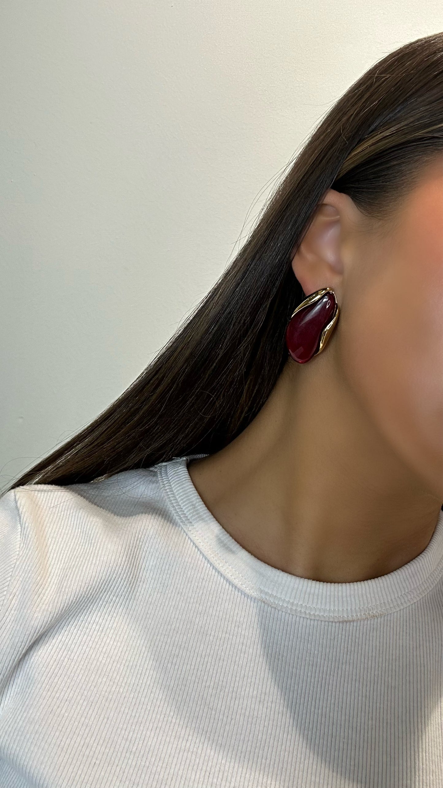 Amara- Red & Gold Earrings