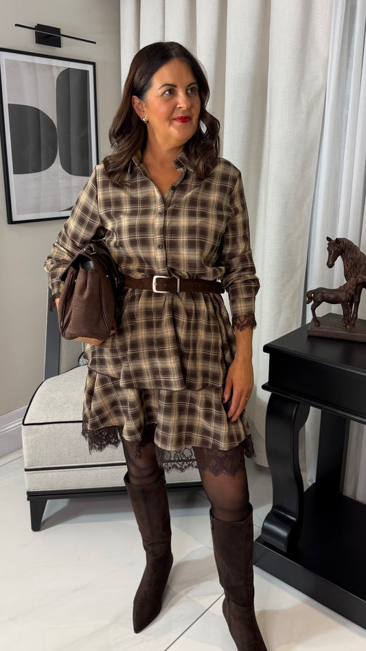 The Heritage Plaid Belted Mini Dress