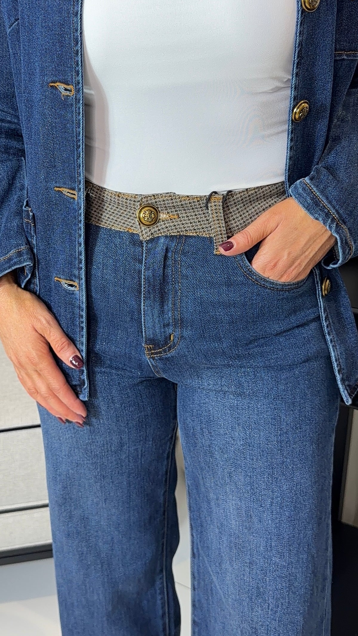 Aria Wide Leg Denim Jeans