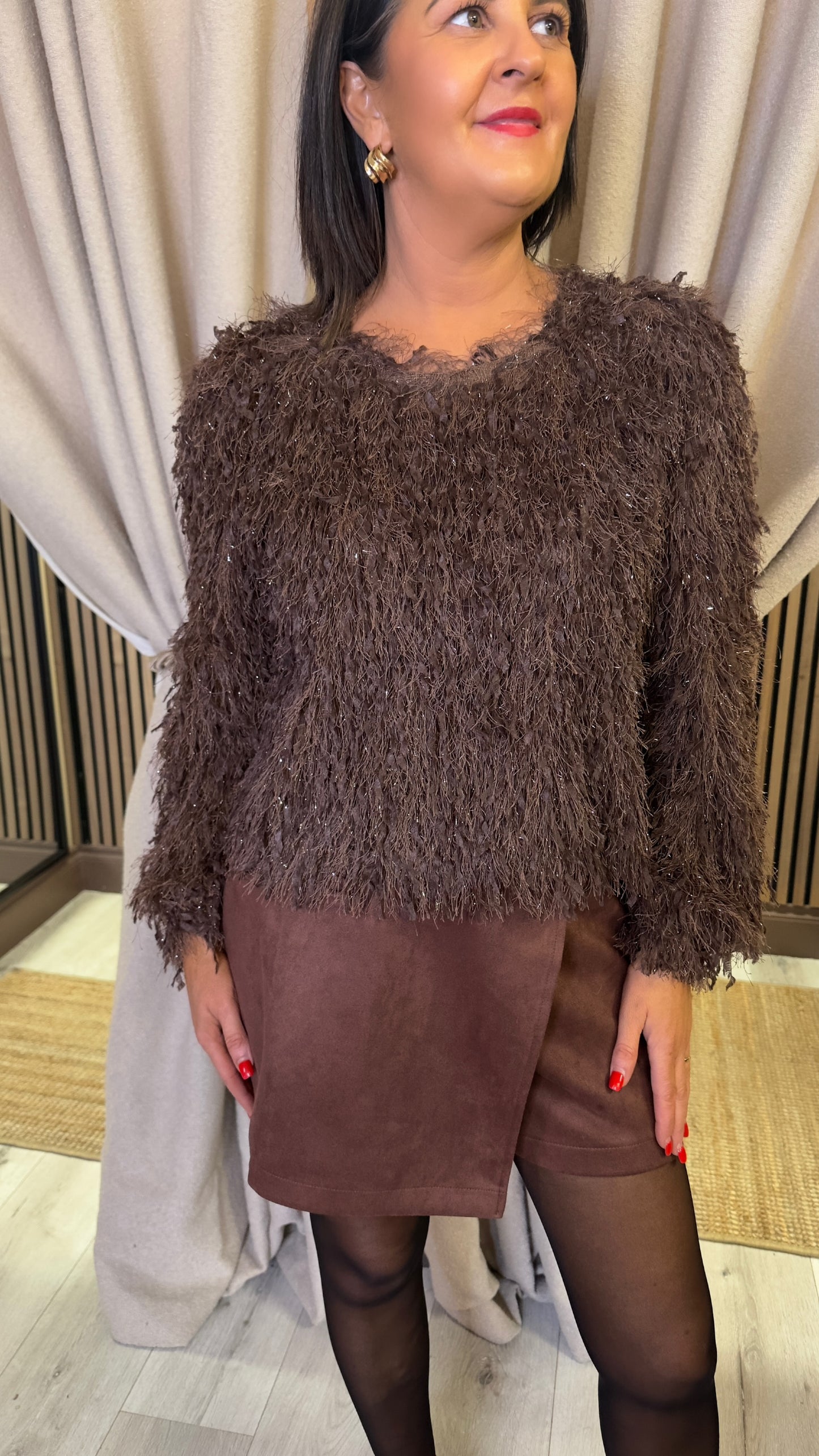 Chloe Brown Sparkle Top