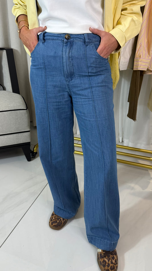 Denim Soft Wide-Leg Jeans