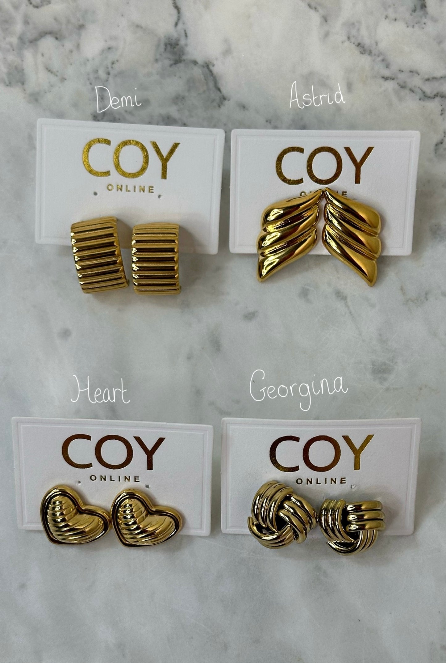 Astrid-Gold Ribbed Earrings