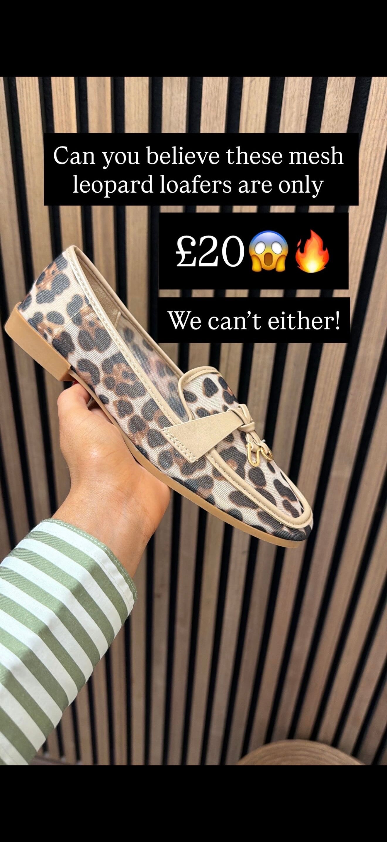 Leopard Mesh Loafers