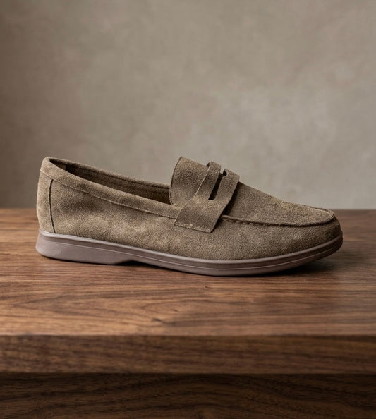 Chocolate Faux Suede Loafer