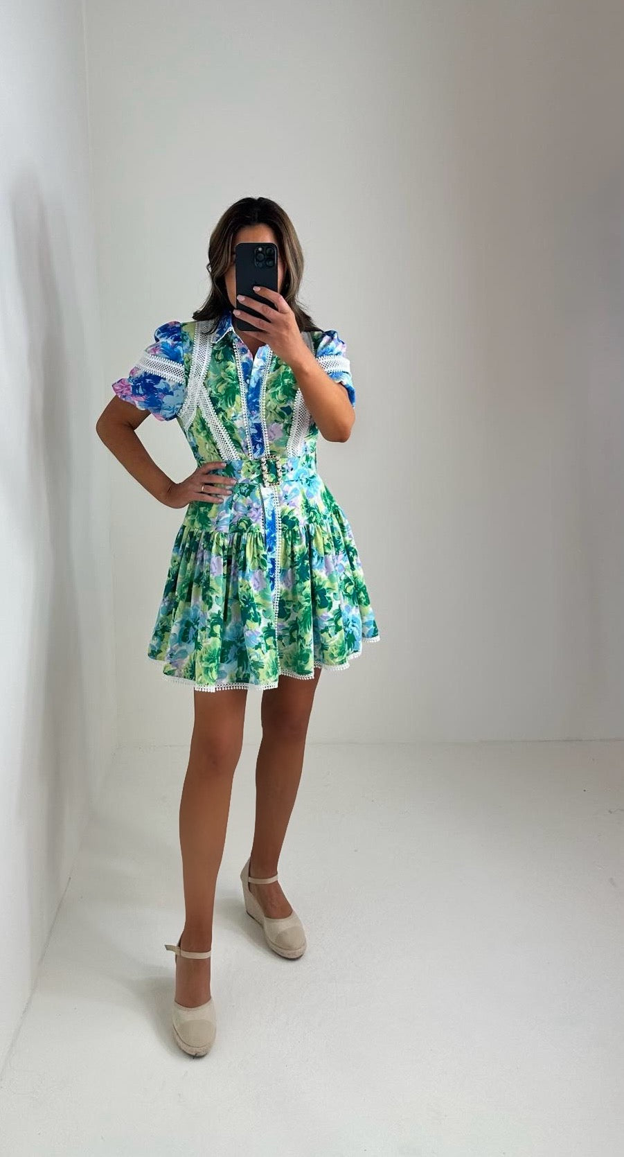 Eva Floral Belted Dress