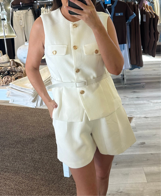 Cream Shorts