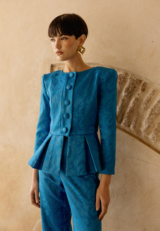 Renee Blue Pattern Suit