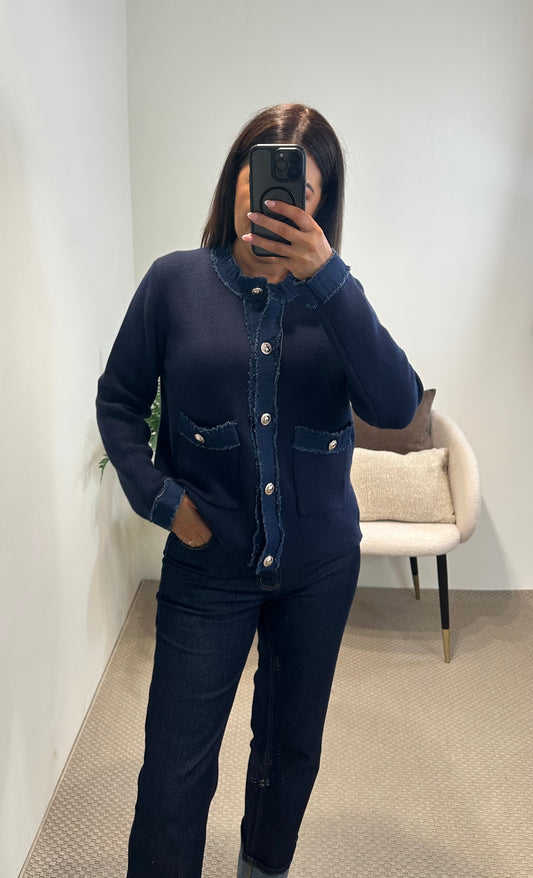 Navy & Denim Cardigan