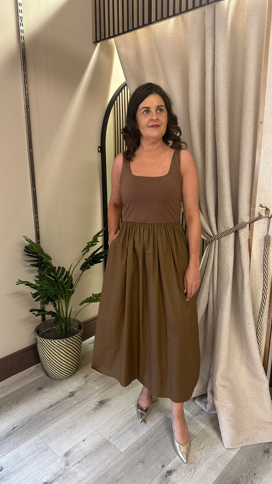 Brown Jersey Dress
