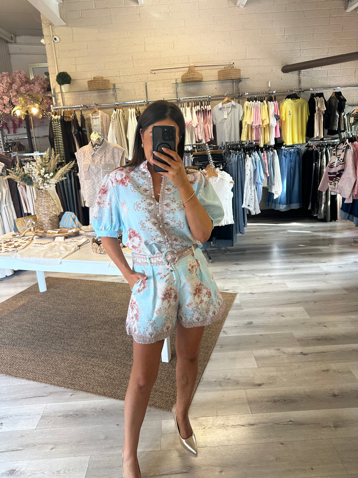 Blue Floral Top