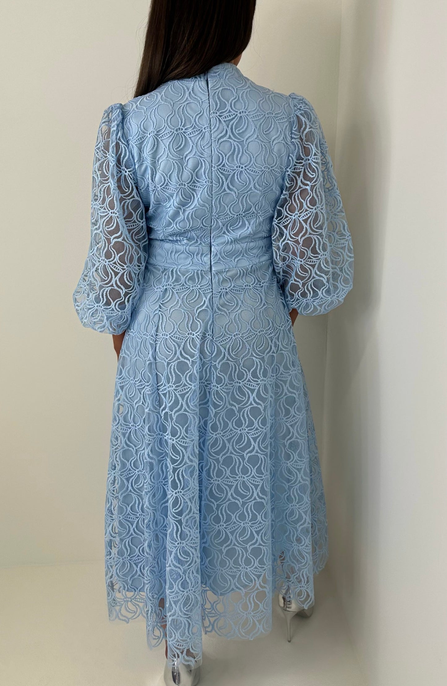 Bella Blue Lace Detail Dress