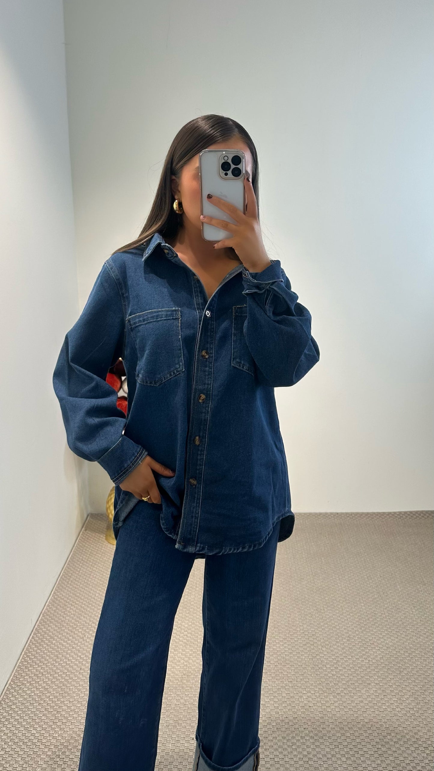 Dark Denim Oversized Shirt