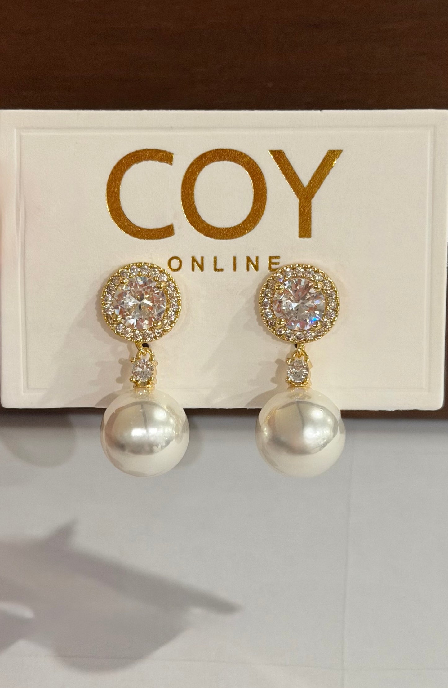 Yvette Gold Diamantè Drop