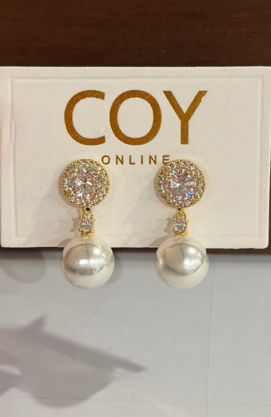 Yvette Gold Diamantè Drop