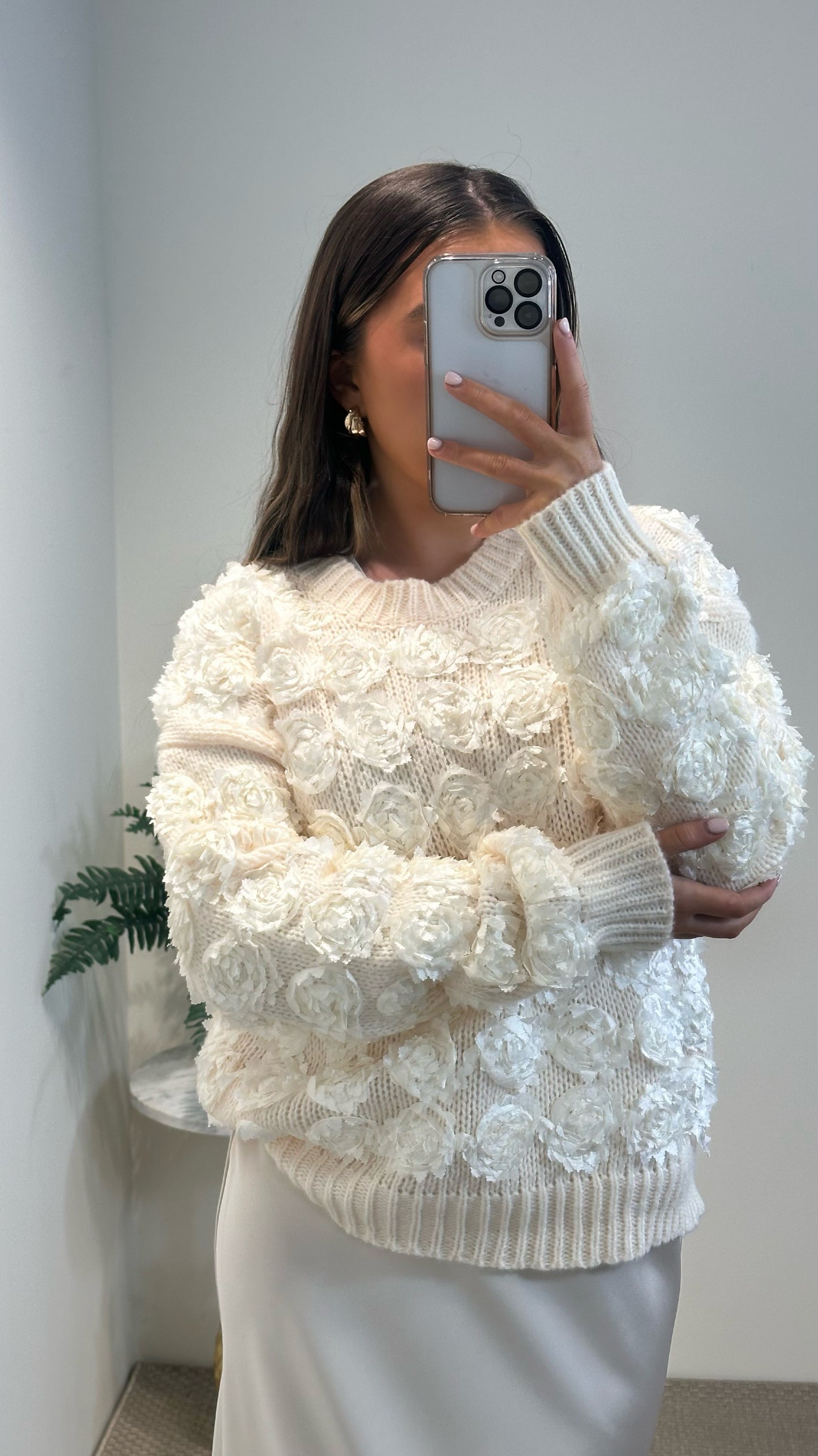 Cream Rose Jumper