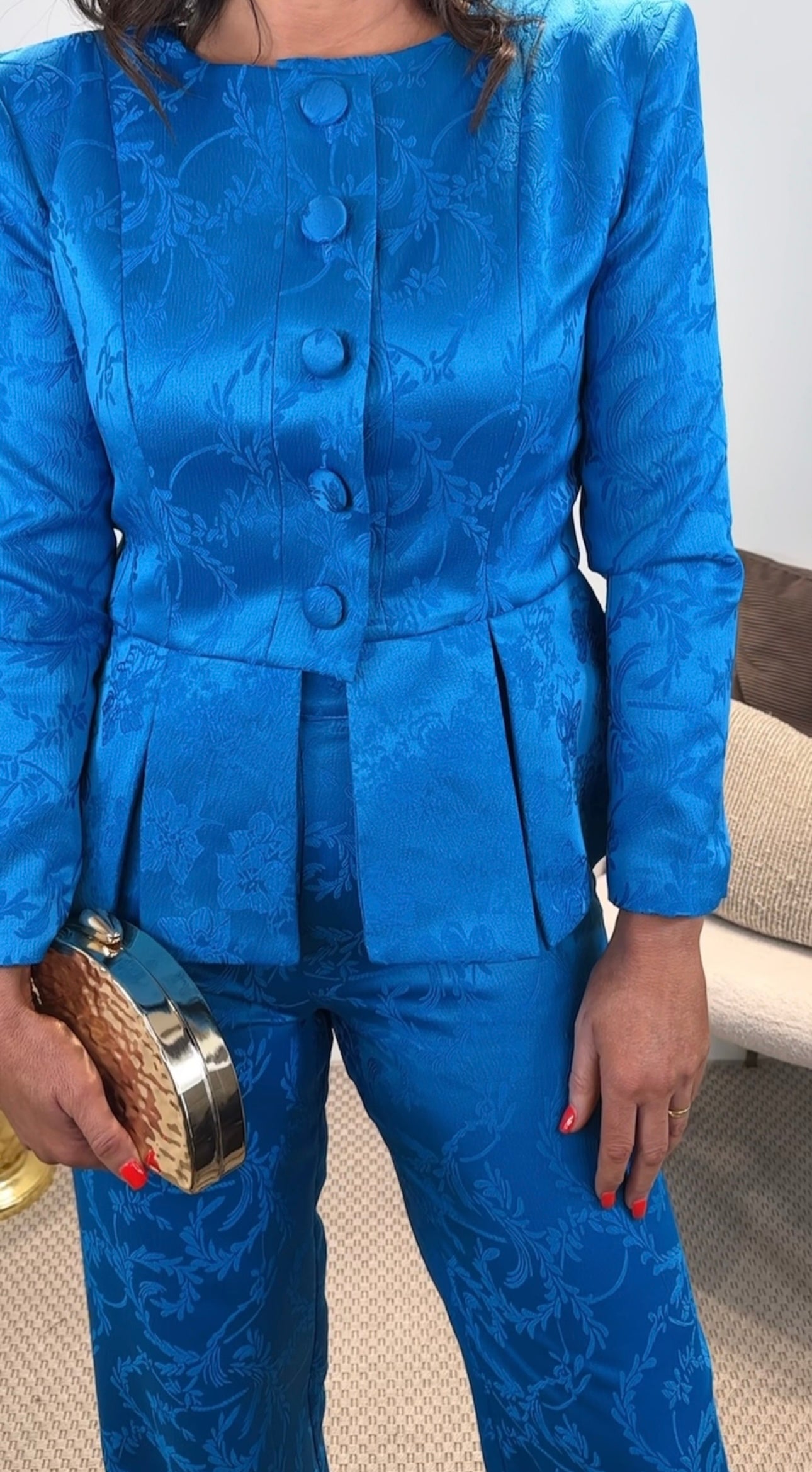 Renee Blue Pattern Suit