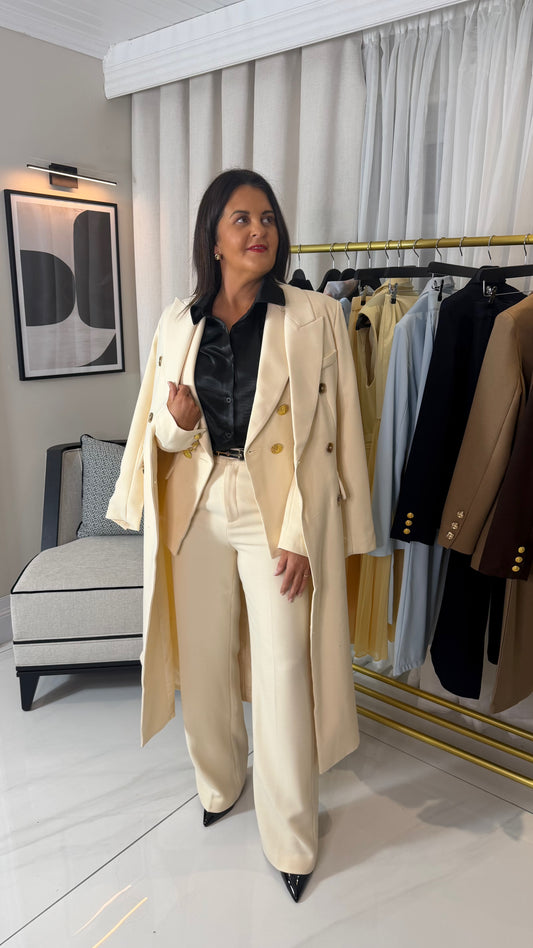 Sara Cream Oversized Coat