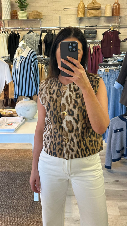 Leopard Golden Waistcoat