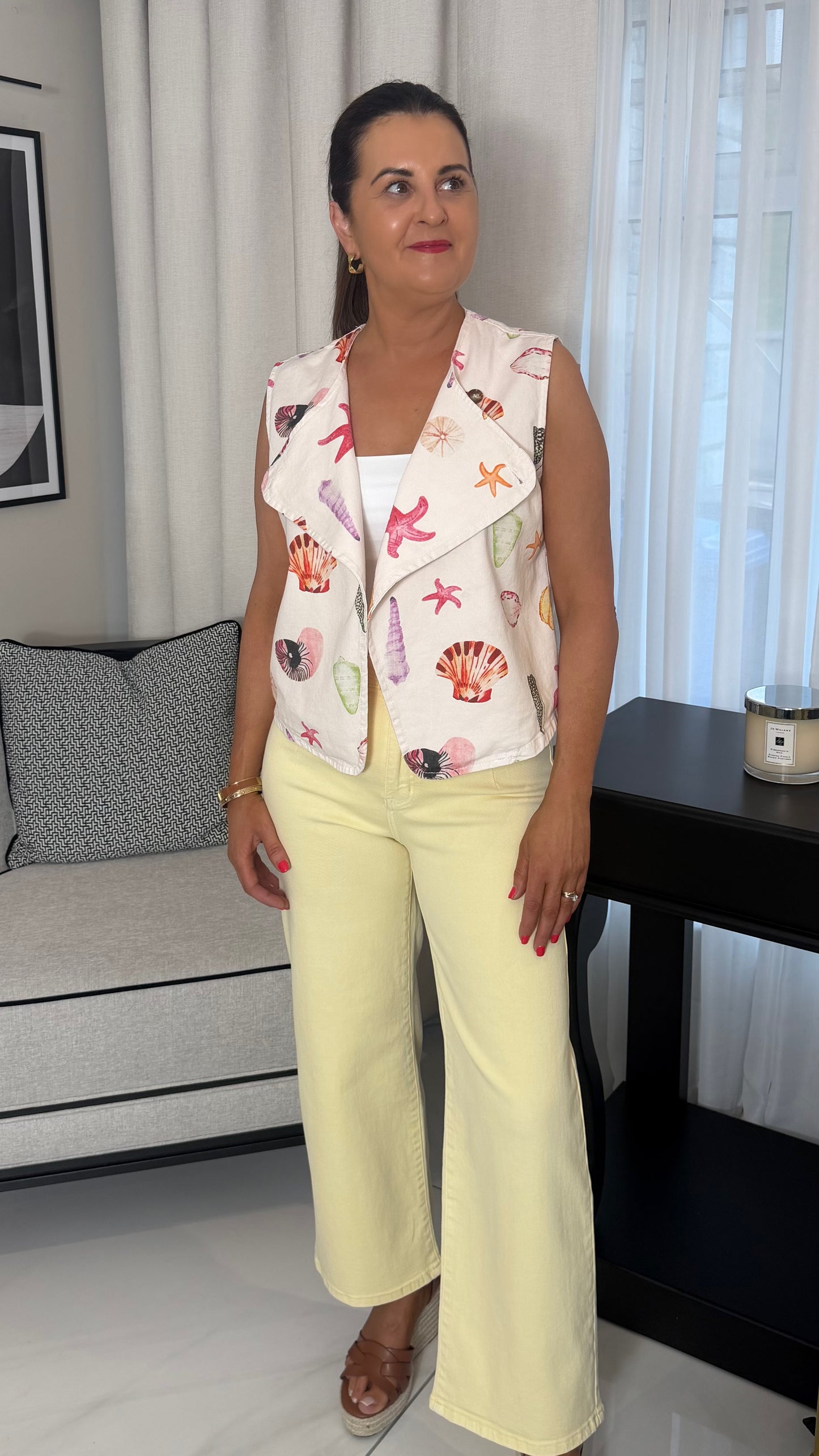 Erin Lemon Wide-Leg Cropped Jeans
