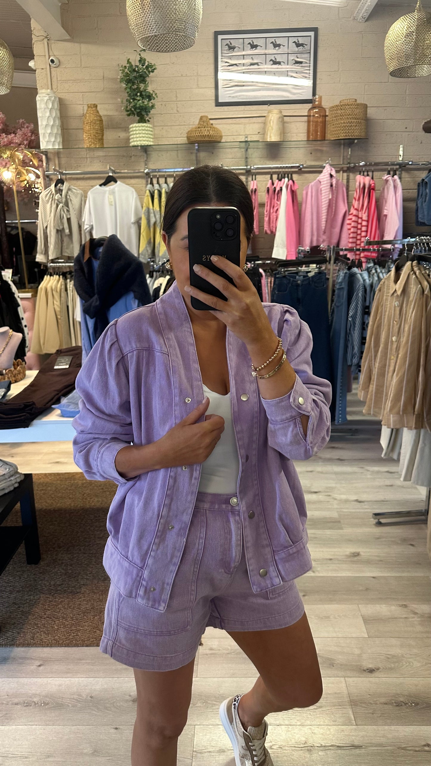 Lilac Denim Jacket