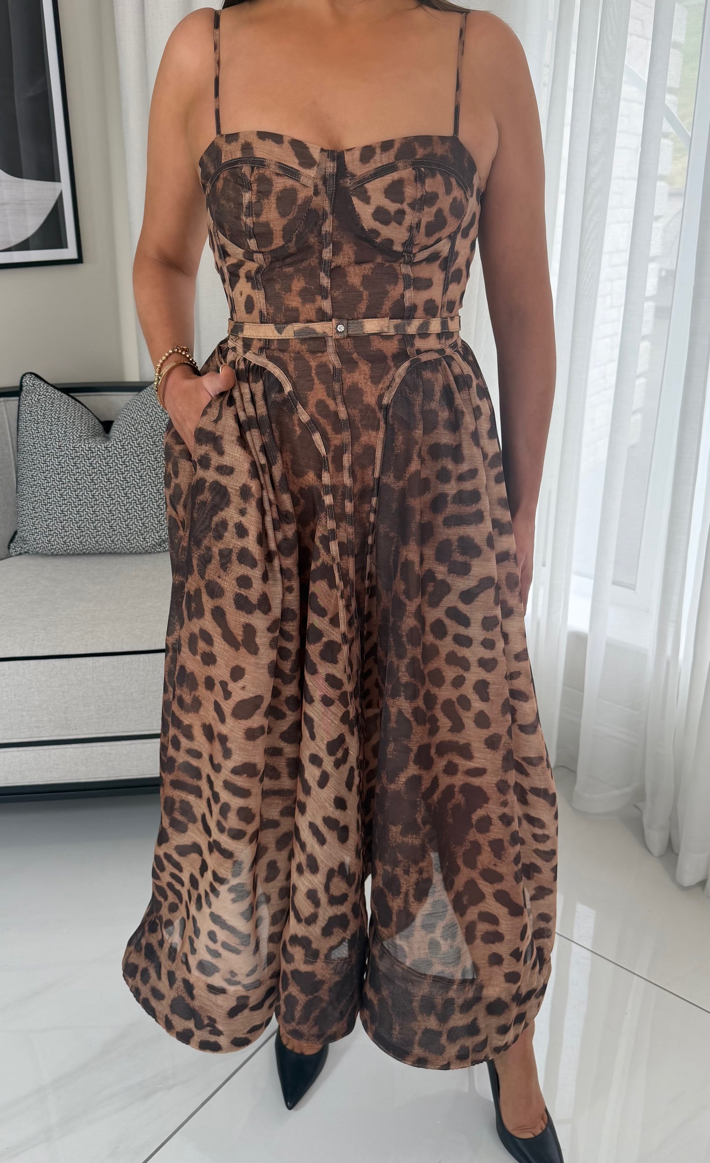 Sasha Leopard Corset Dress