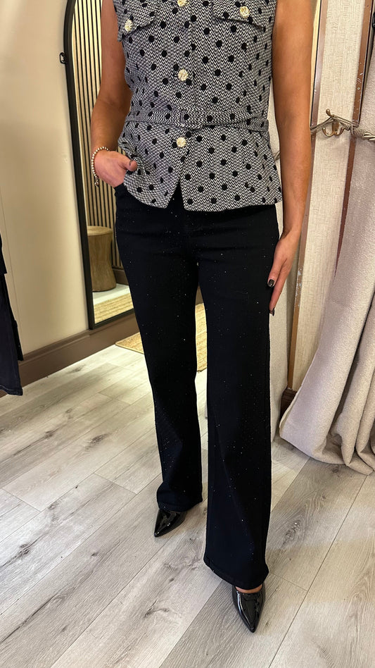 Black Embellished Jeans