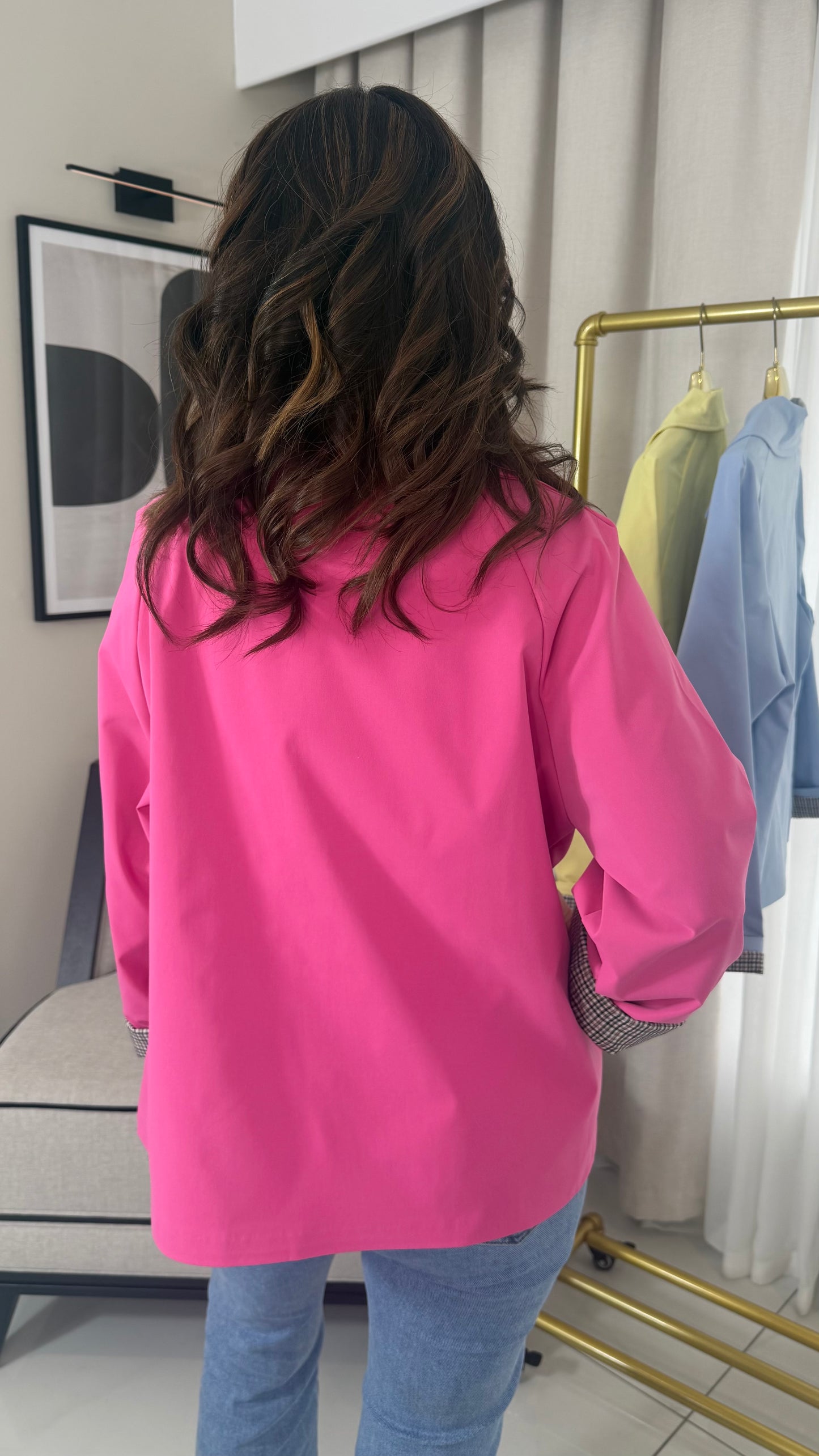 Pink Short Trench Coat