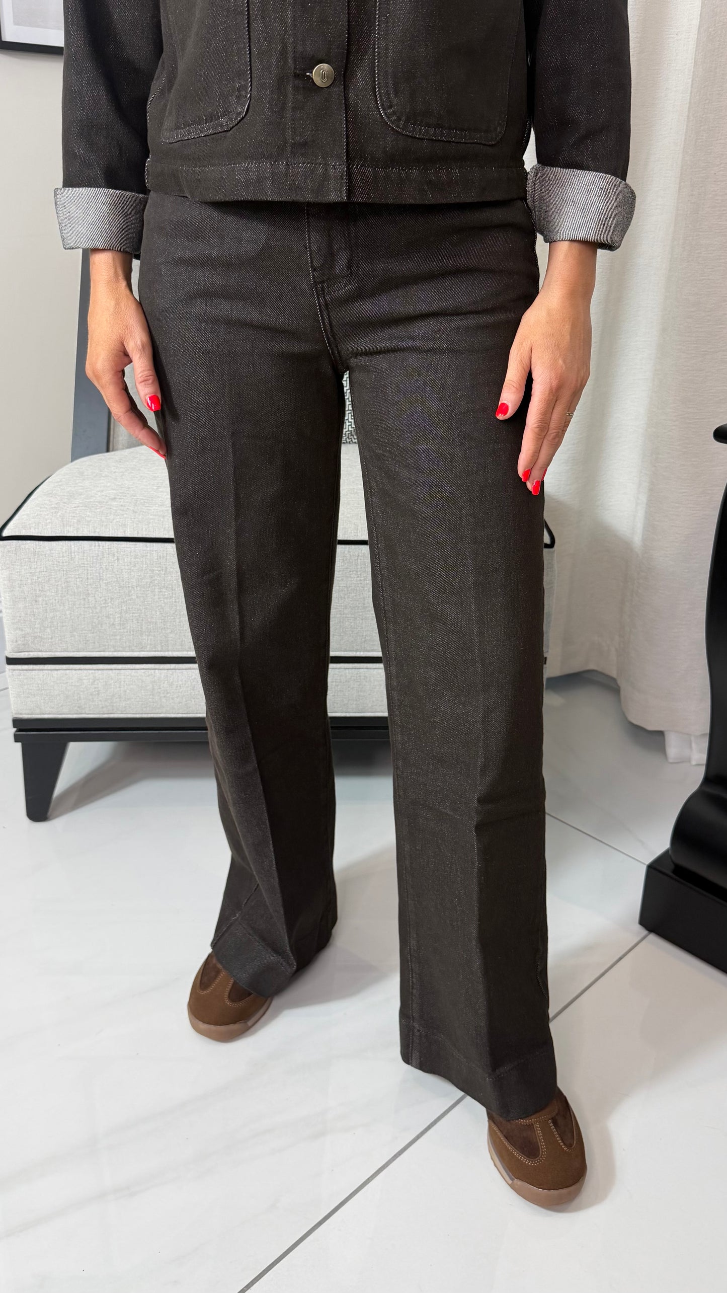 Kate Dark Brown Denim Jeans