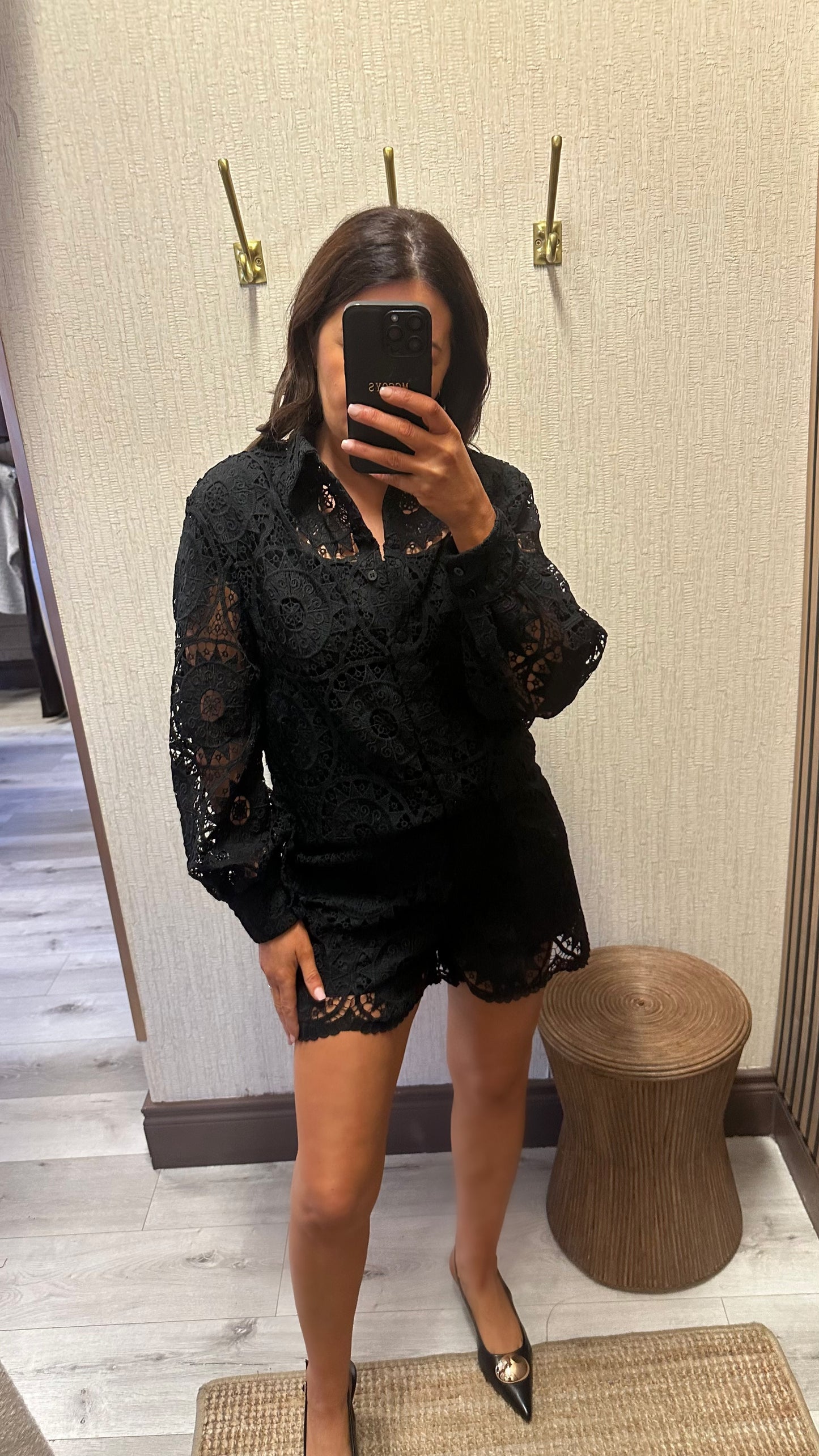 Cara Black Lace Blouse