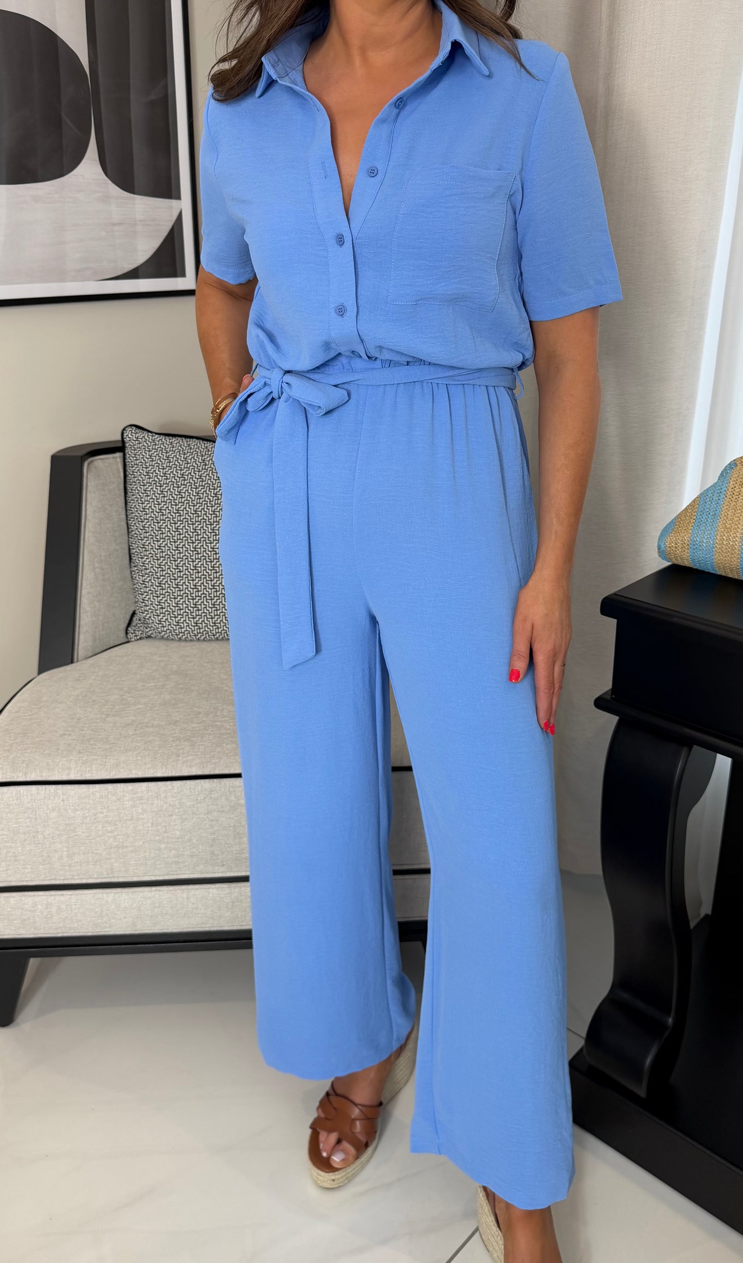 Vivienne Cornflower Blue Jumpsuit