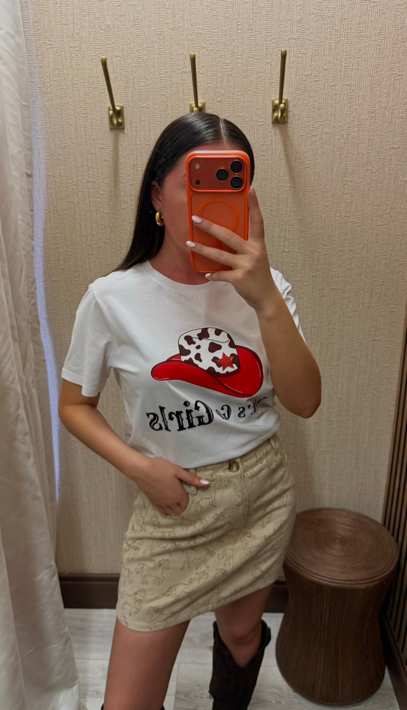 Cowboy T-Shirt-Red