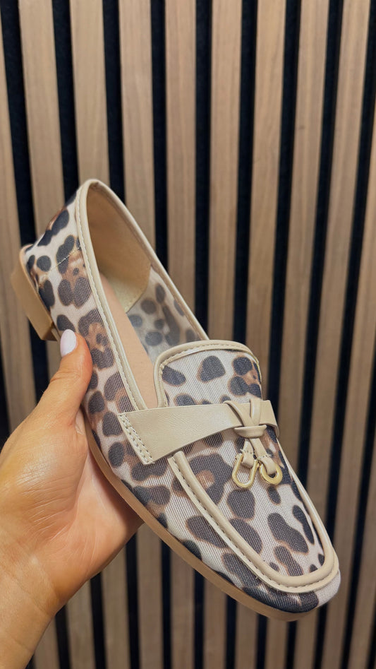 Leopard Mesh Loafers