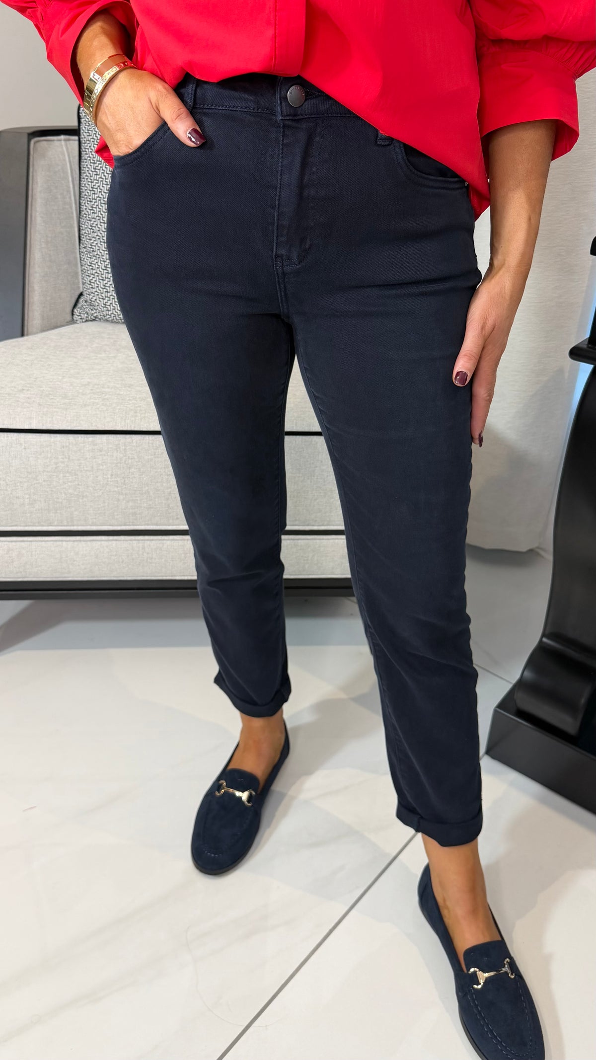 Navy Toxik Mom Jeans
