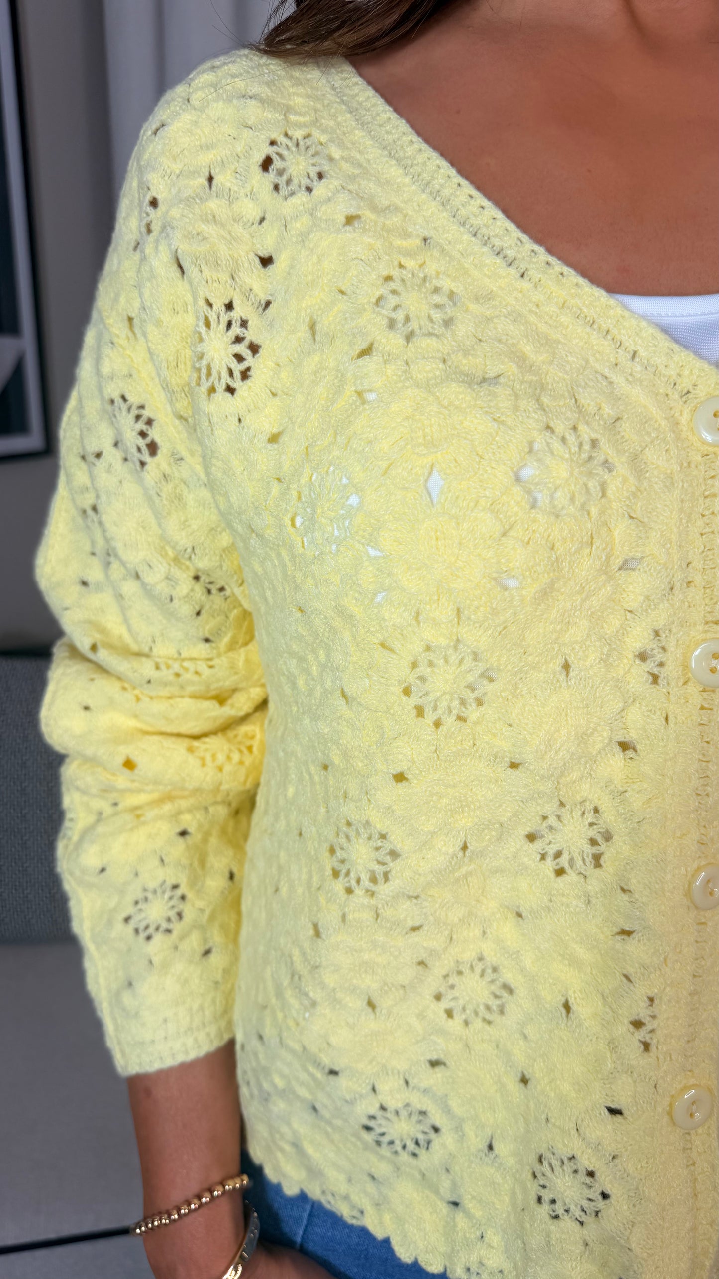 Lemon Crochet Cardigan