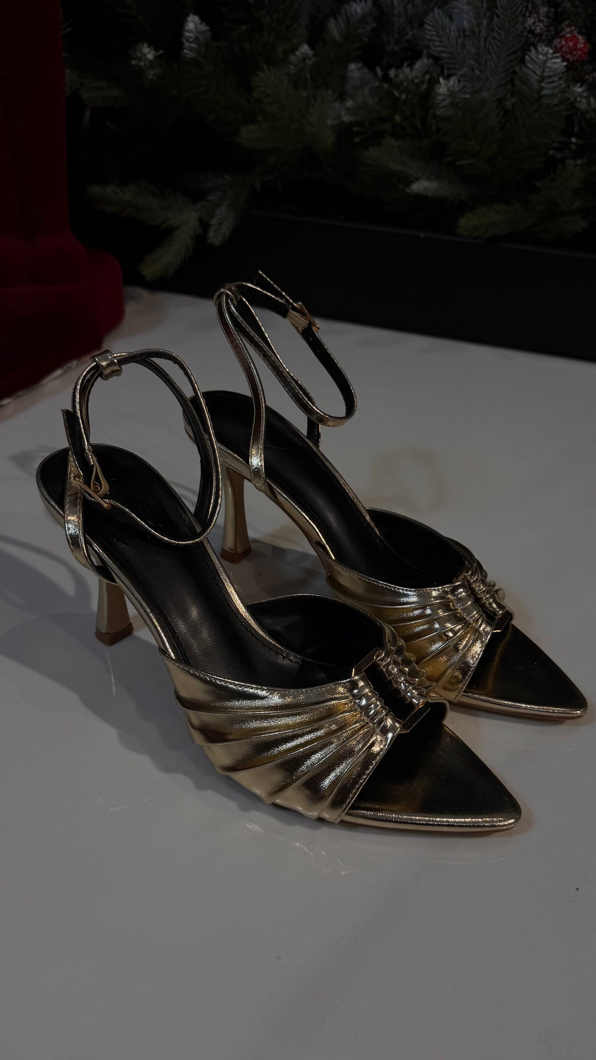 Laurent Gold Heels